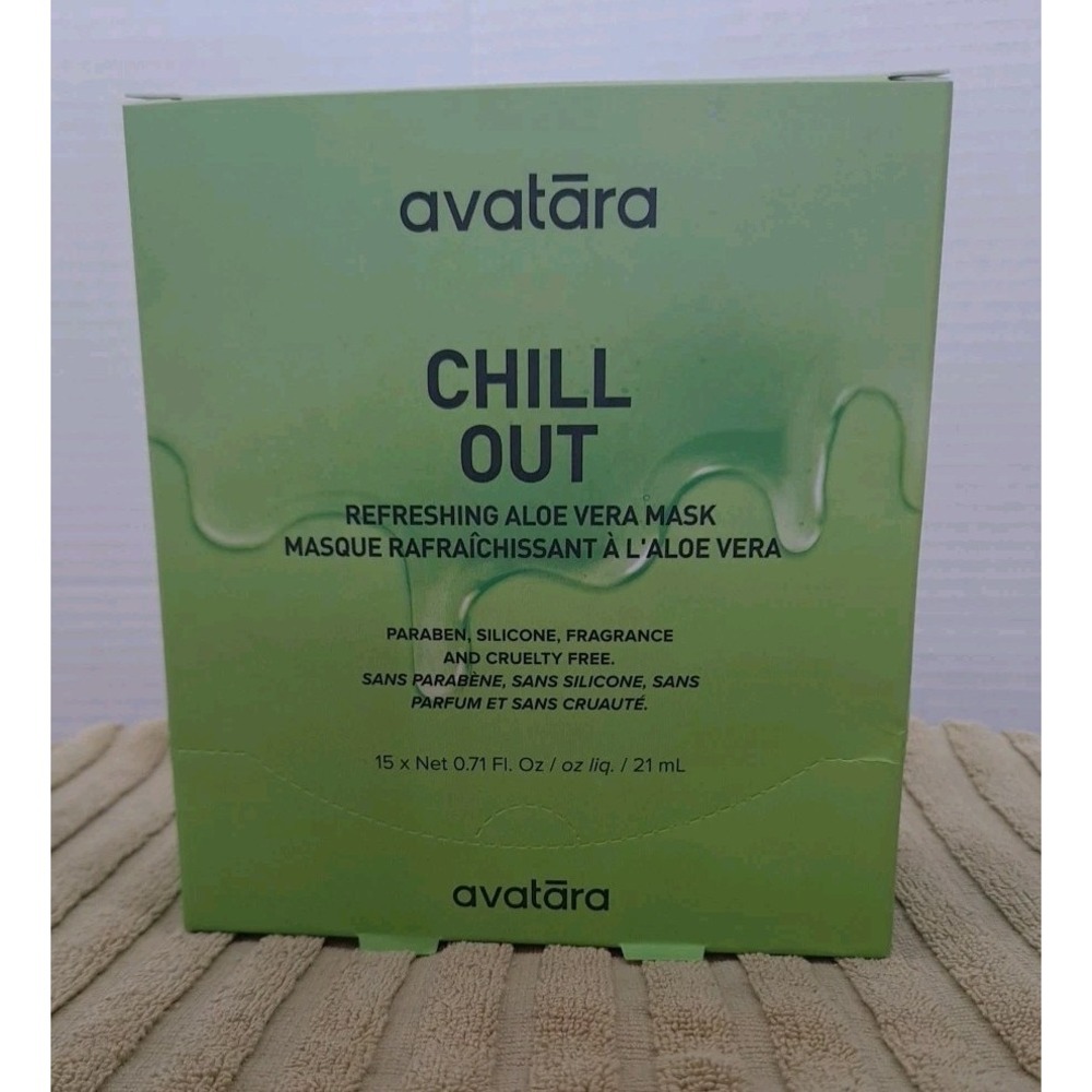 NIB 15 Count - Avatara Chill Out Refreshing Aloe Vera Face Sheet Mask Exp 05/27‎